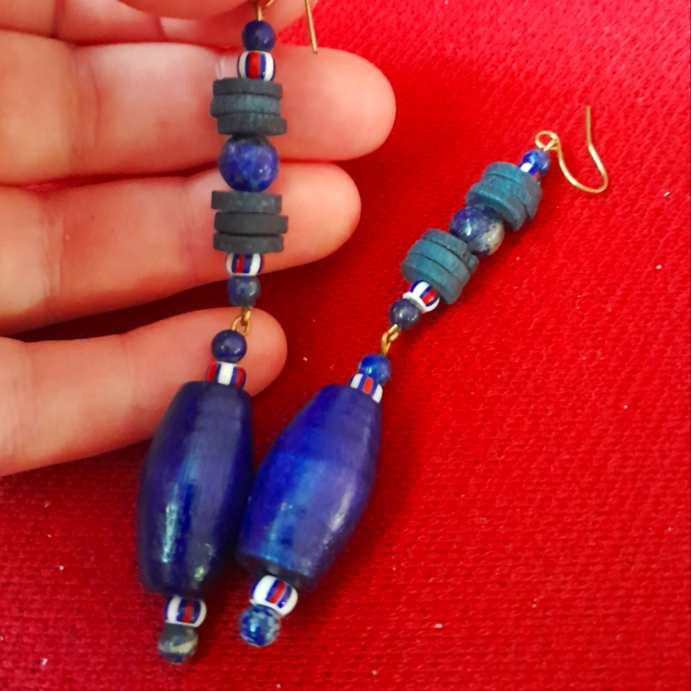 'Blues Trade' XL Dangles - Picture 2 of 4